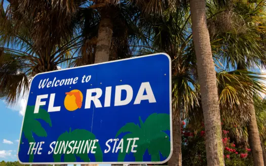 Florida Sunshine State Road Sign